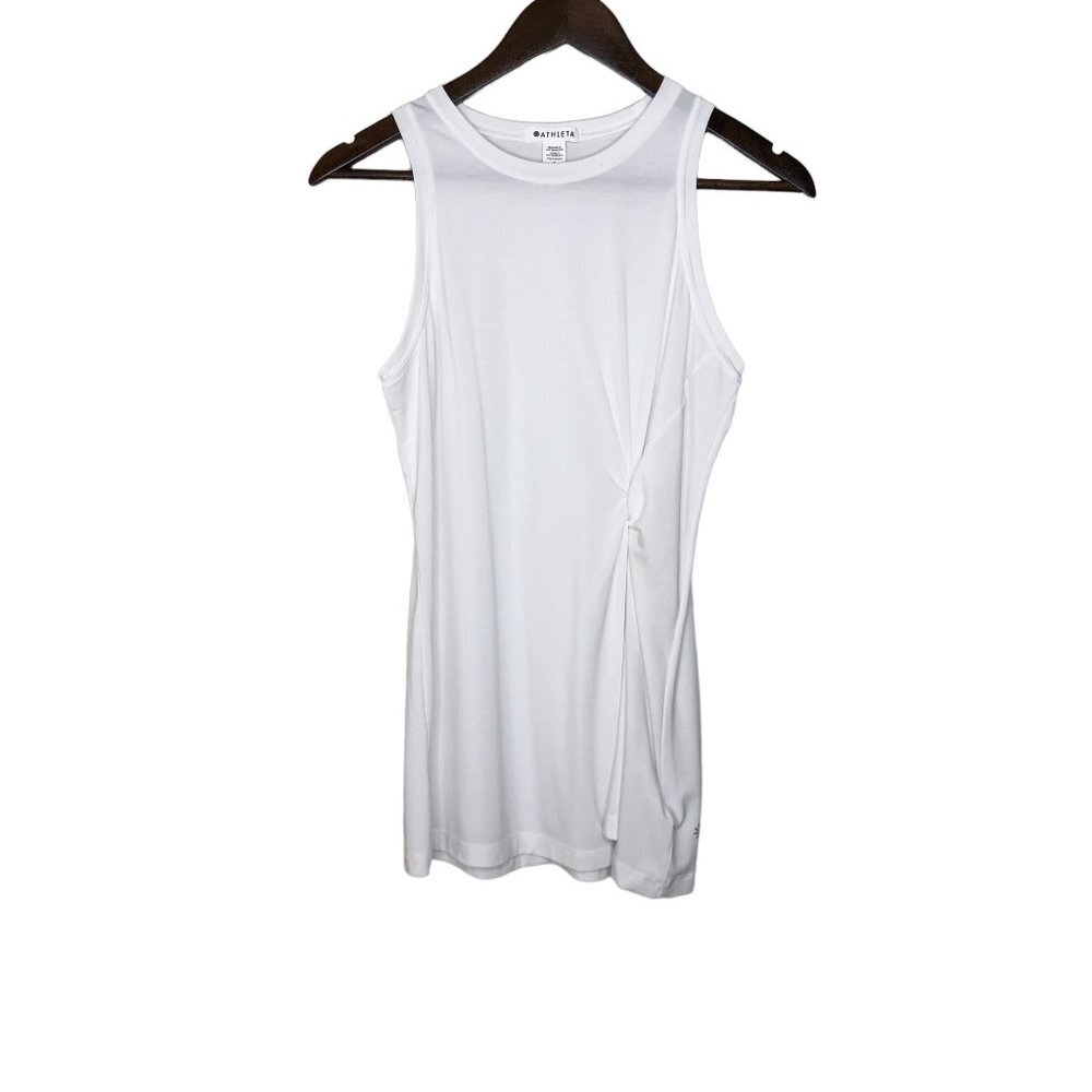 Athleta Twist Radiant Tank White Size Small Modal Blend